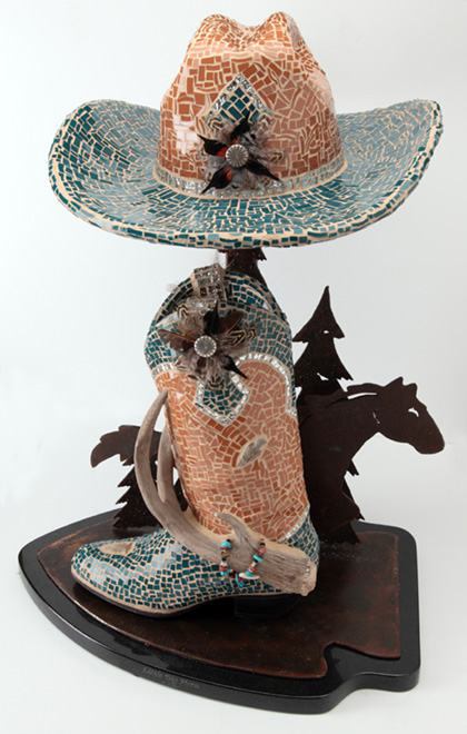 Little Big Horn mosaic sculpture